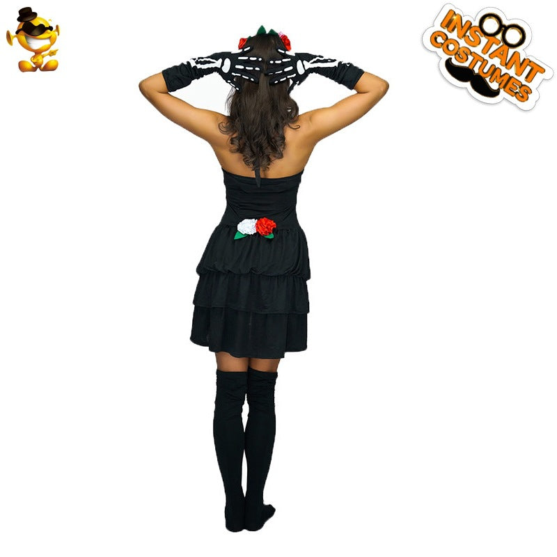 Skeleton Costume for Women Halloween Cosplay Party Dance Stage Performance