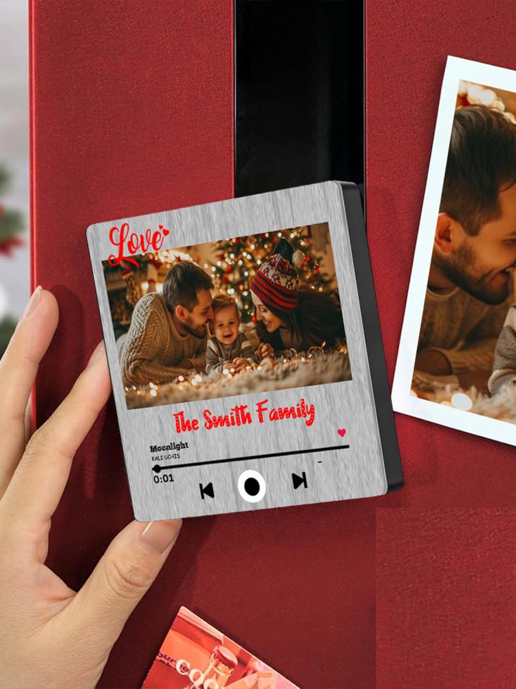 Music Fridge Magnet Personalized Family Photo Music Magnets img 1