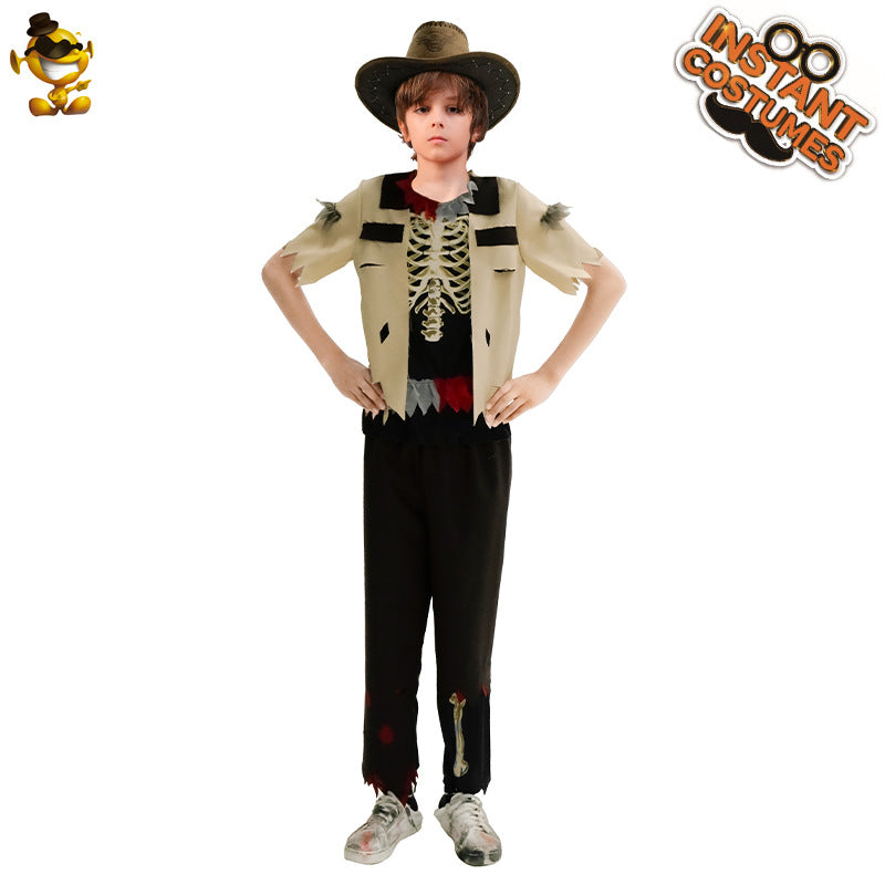 boys cowboy costume for halloween cosplay party and role play