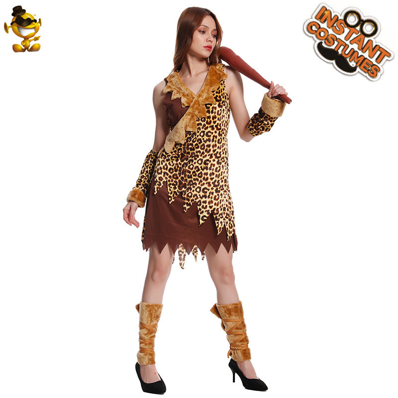 Women's Cavewoman Costume for Stage Performance, Role Play, Cosplay, and Party Outfit