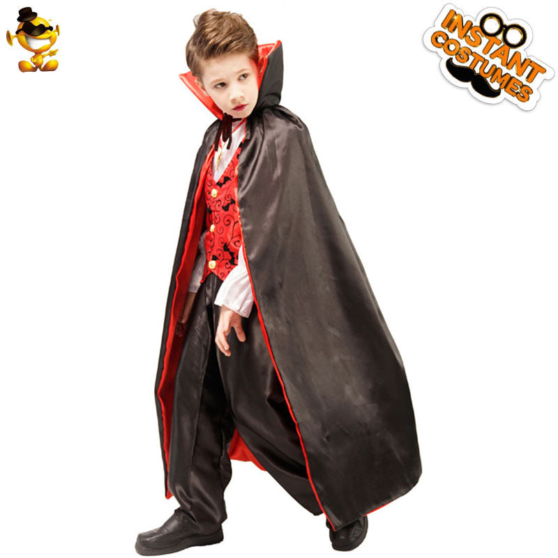 Halloween scary kids costume cosplay vampire boy stage performance outfit