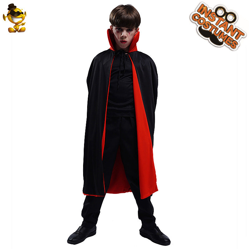 Capa de vampiro para niños, disfraz de cosplay de Halloween, capa para actuación escénica