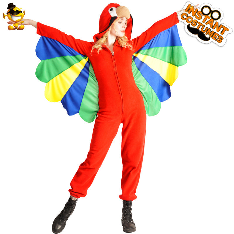 Halloween adult women funny parrot costume animal jumpsuit cosplay stage performance outfit