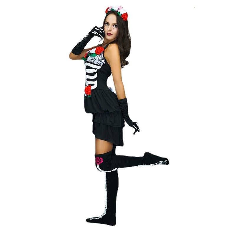 Skeleton Costume for Women Halloween Cosplay Party Dance Stage Performance