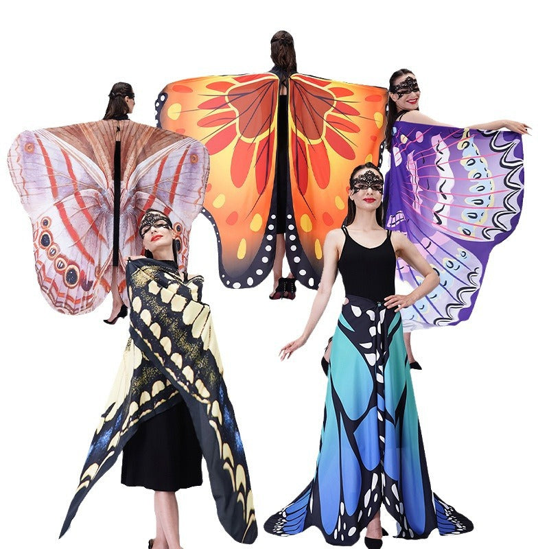 butterfly cape for women adult photo shoot costume digital print cape cosplay outfit