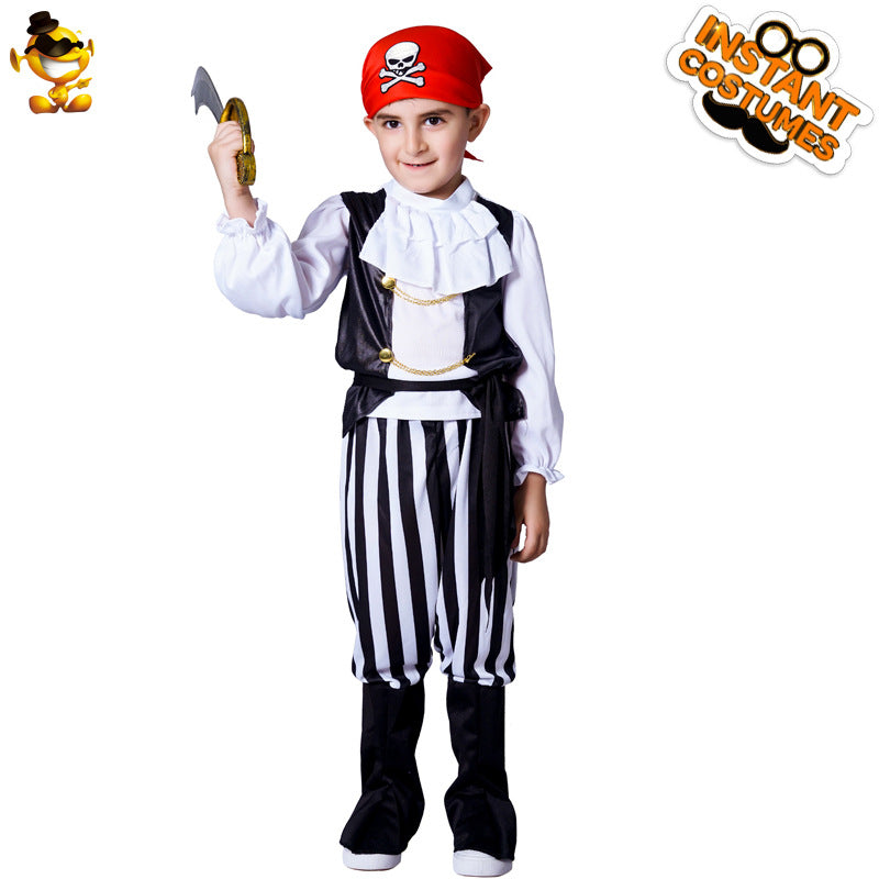 boys pirate costume set for Halloween cosplay and party