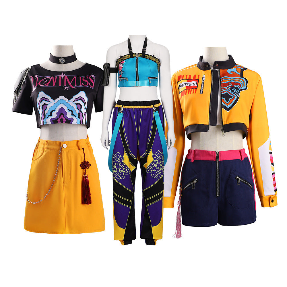 Cross-border Korean Wave Girl Group K-POP Witch Hunter Girl Group Cos Suit Mirazoe Cosplay Costume Children Rumi