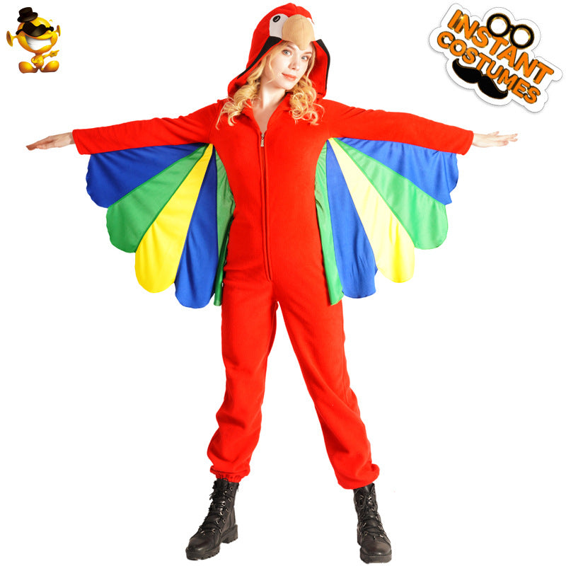 Halloween adult women funny parrot costume animal jumpsuit cosplay stage performance outfit