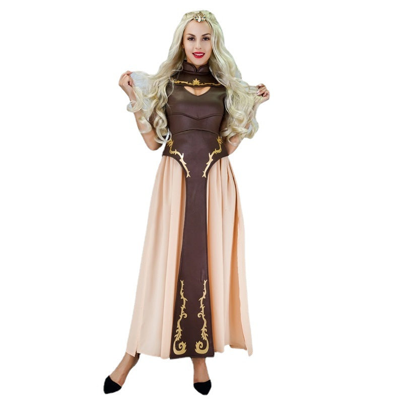 medieval queen costume vintage dress for women halloween cosplay stage performance