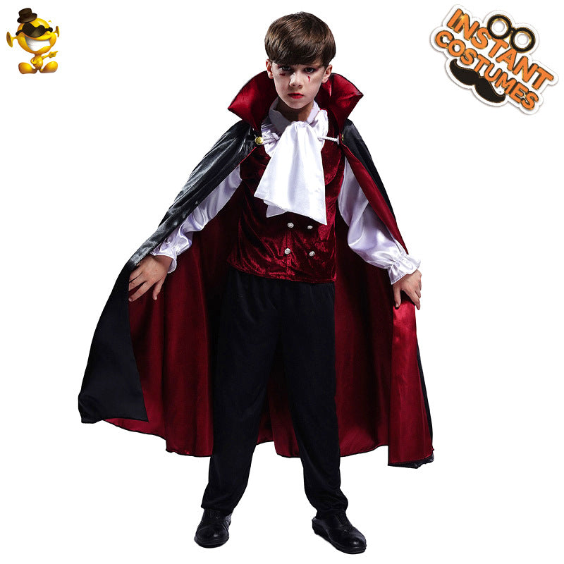 Halloween vampire costume for boys cosplay scary outfit