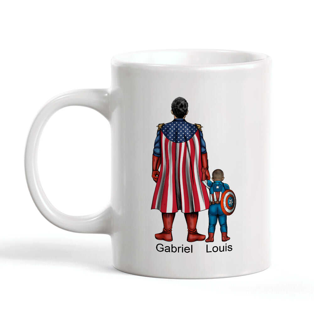 Best Dad Mug Custom Father and Kid Personalized Coffee Mug img 4