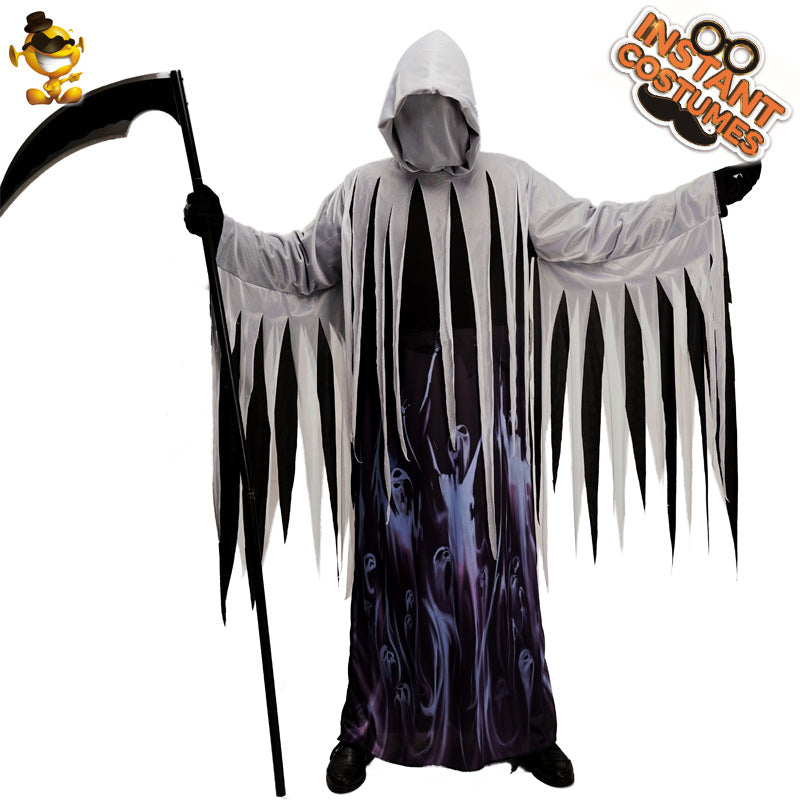 Halloween adult male grim reaper cosplay costume soul harvester stage performance role play outfit