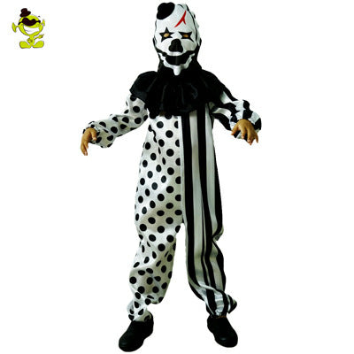 Halloween kids clown costume for cosplay party and stage performance