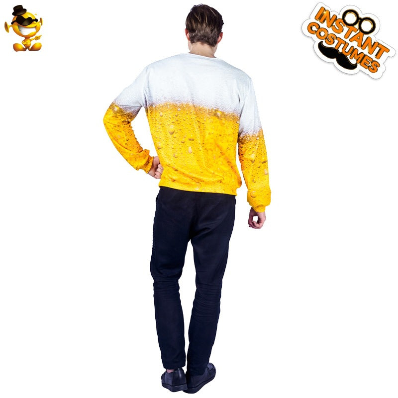 beer costume for men funny party outfit cosplay halloween stage performance