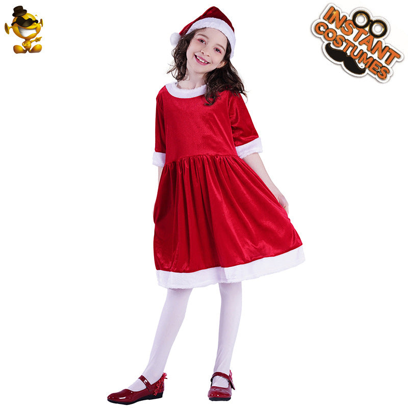 Christmas party dress for girls stage performance costume cosplay Halloween dance outfit