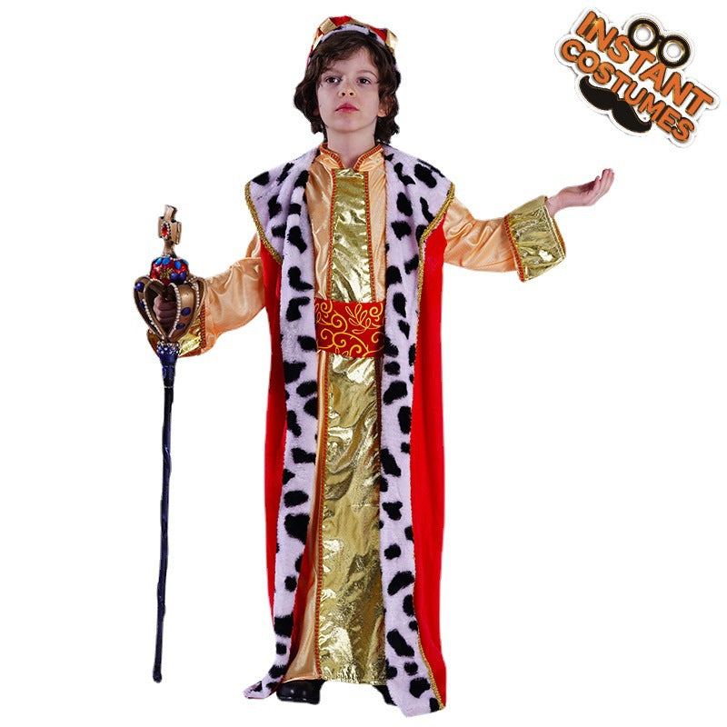 halloween costume arabian king robe set for boys cosplay party outfit