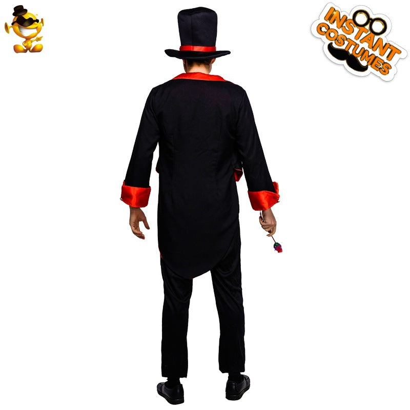 Disfraz de demonio esqueleto para Halloween para adultos, cosplay para hombre, actuación en el escenario.