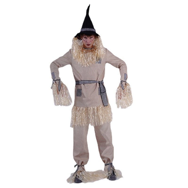 scary scarecrow costume for adults halloween cosplay role play party performance