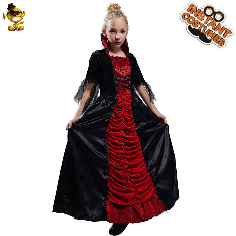 Girl's Vampire Queen Costume for Halloween Cosplay Stage Performance