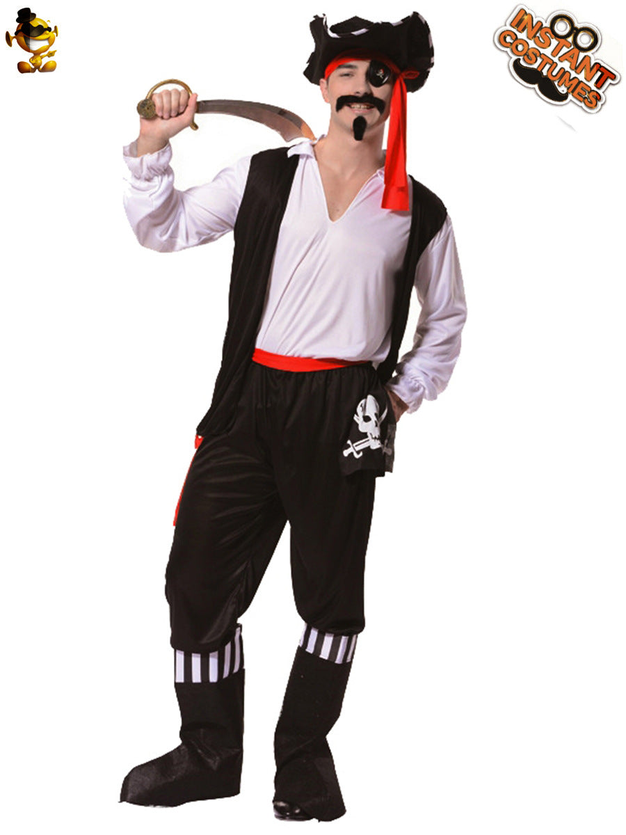 pirate costume for men halloween cosplay stage performance masquerade party
