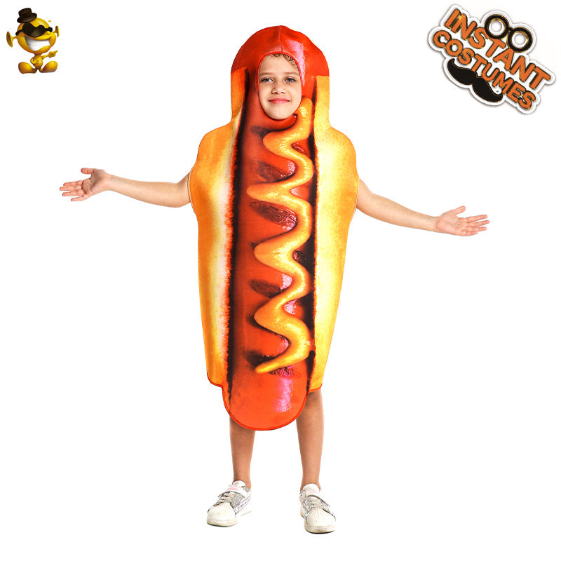 Kids Halloween Costume Funny Hot Dog Outfit for Cosplay and Role Play