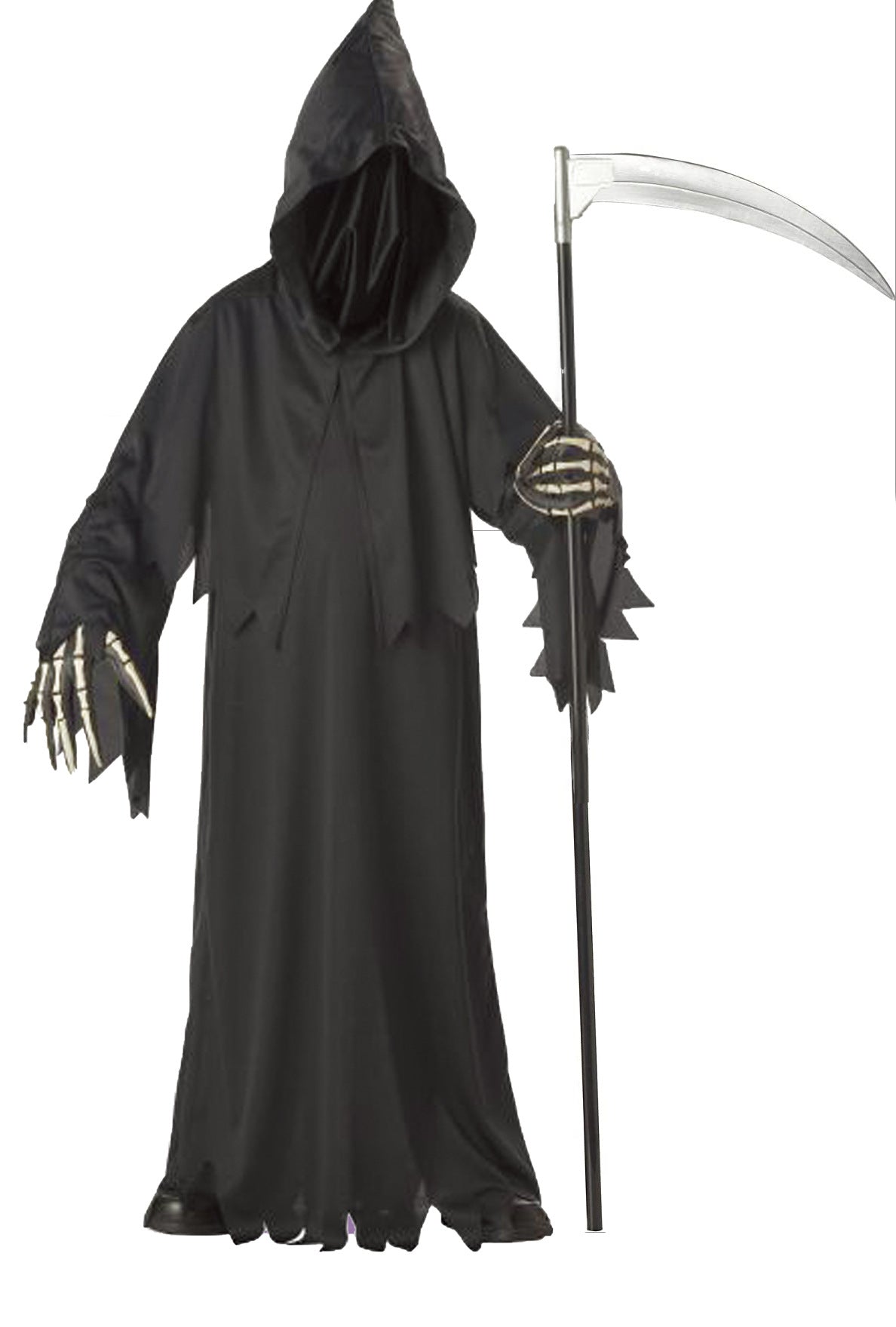 boys grim reaper halloween costume with scythe cosplay outfit for kids