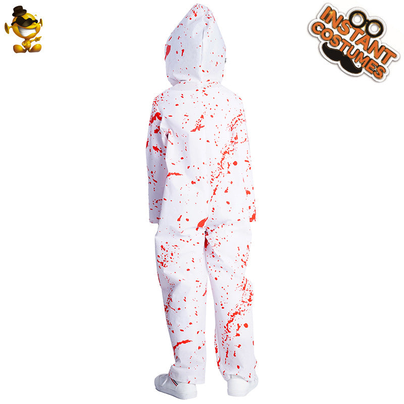 bloodstained jumpsuit for boys halloween costume cosplay horror outfit