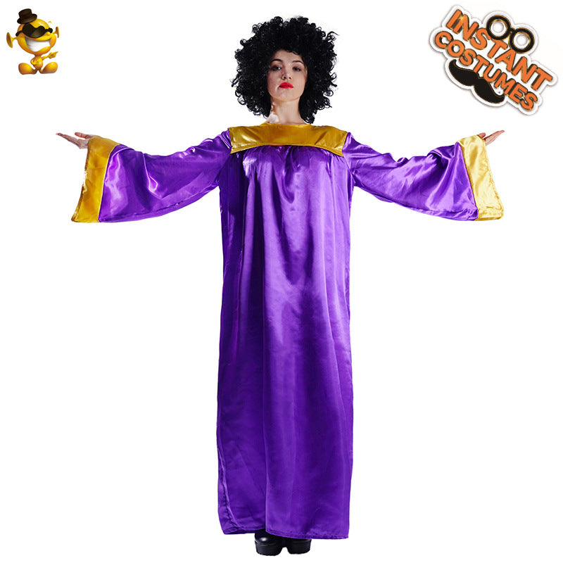 Priestess Nun Singer Costume Stage Performance Outfit Cosplay Role Play Halloween Party Dress