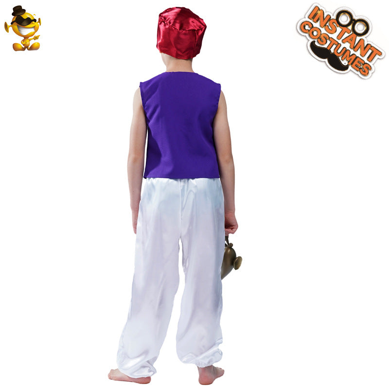 boys arabian prince costume kids role play stage performance cosplay outfit