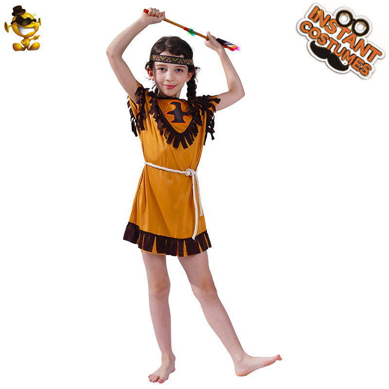 kids native american costume for cosplay role play halloween party performance