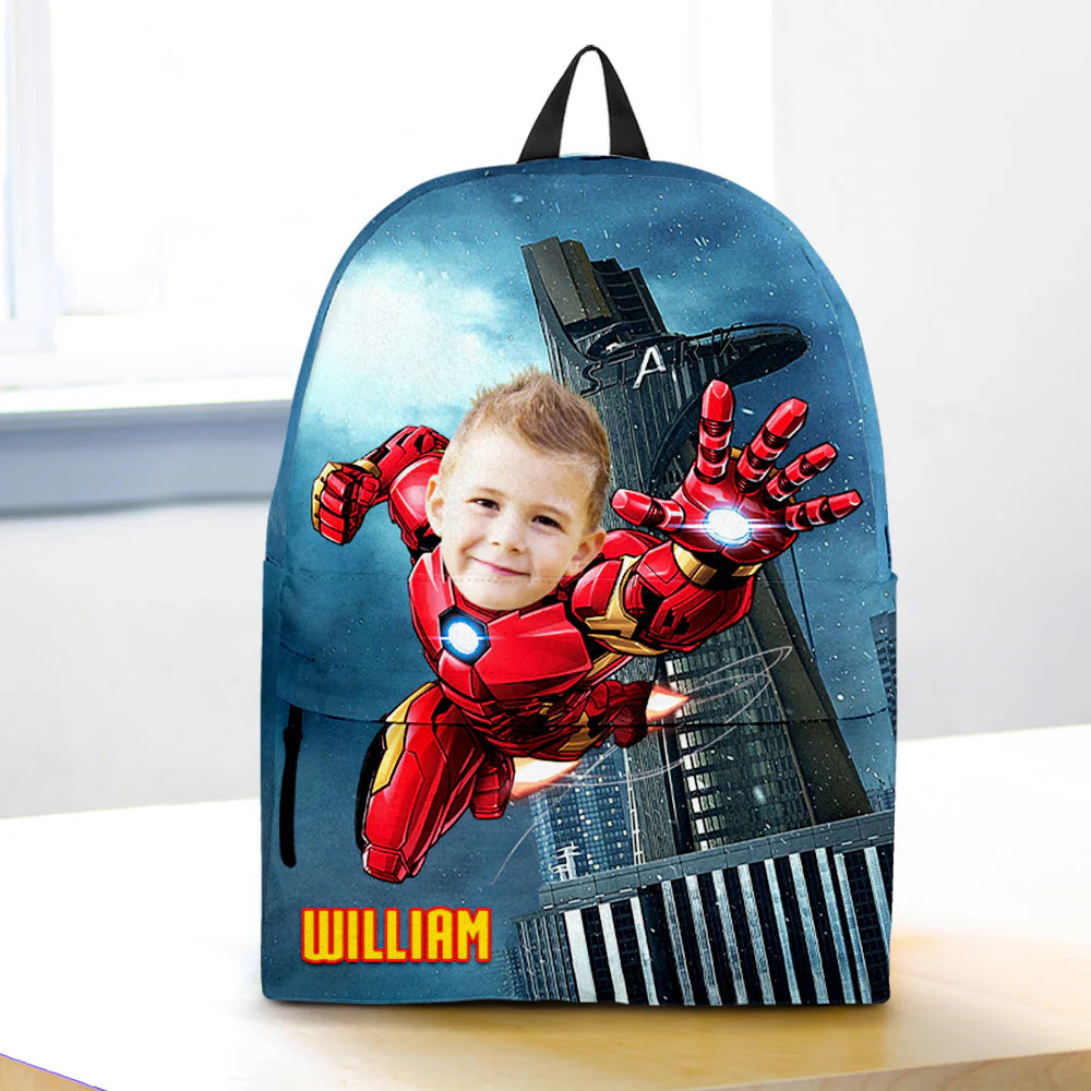 Custom Photo Backpack Upload Kid's Face Back To School img 1