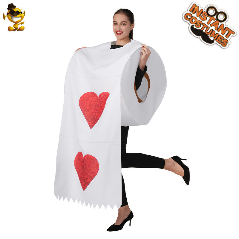 halloween couple costume matching printed toilet paper roll top