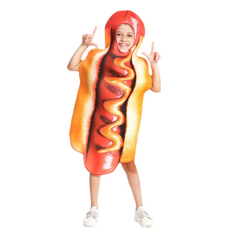 Kids Halloween Costume Funny Hot Dog Outfit for Cosplay and Role Play