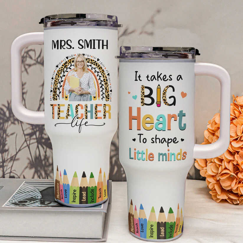 Custom Cup Personalized Photo 40oz Tumbler With Straw img 2