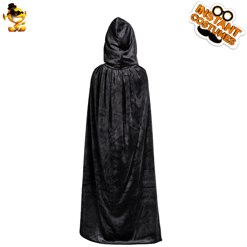girls velvet hooded cape for halloween princess costume party dress up