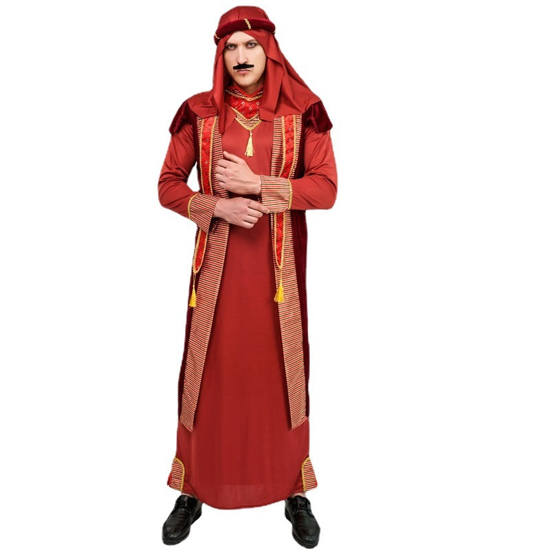 arabian elder costume for men halloween cosplay stage performance outfit