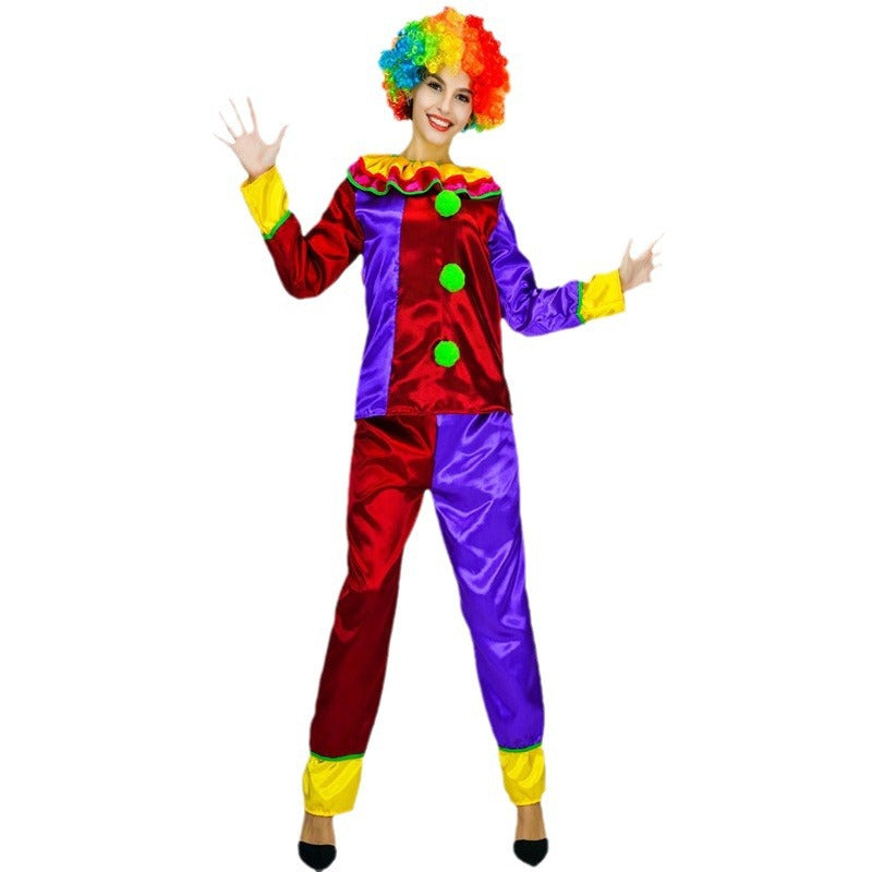 Clown costume for women Halloween cosplay party performance stage outfit