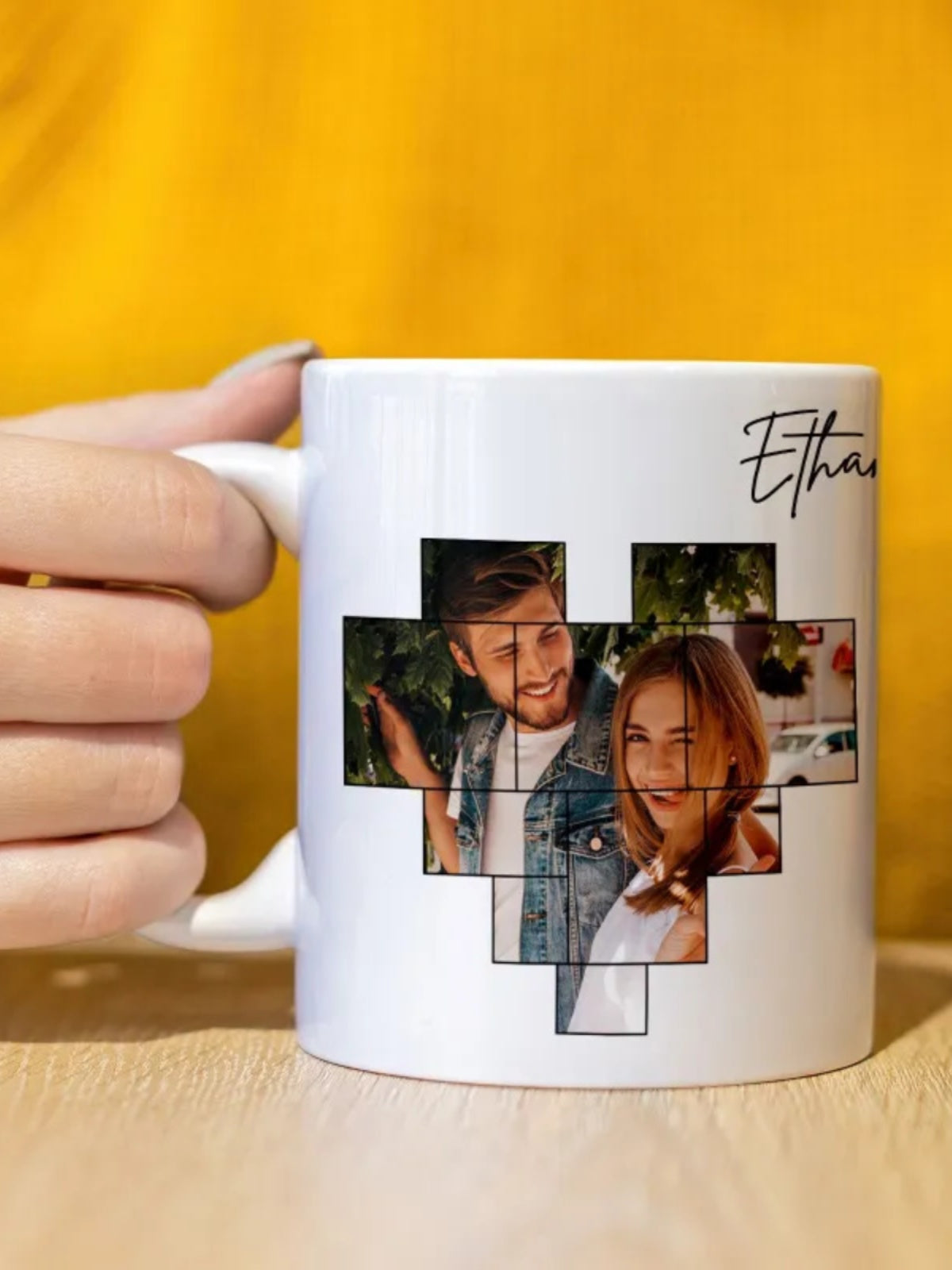 Personalized Calendar and Spotify Code Printed Coffee Mug img 3