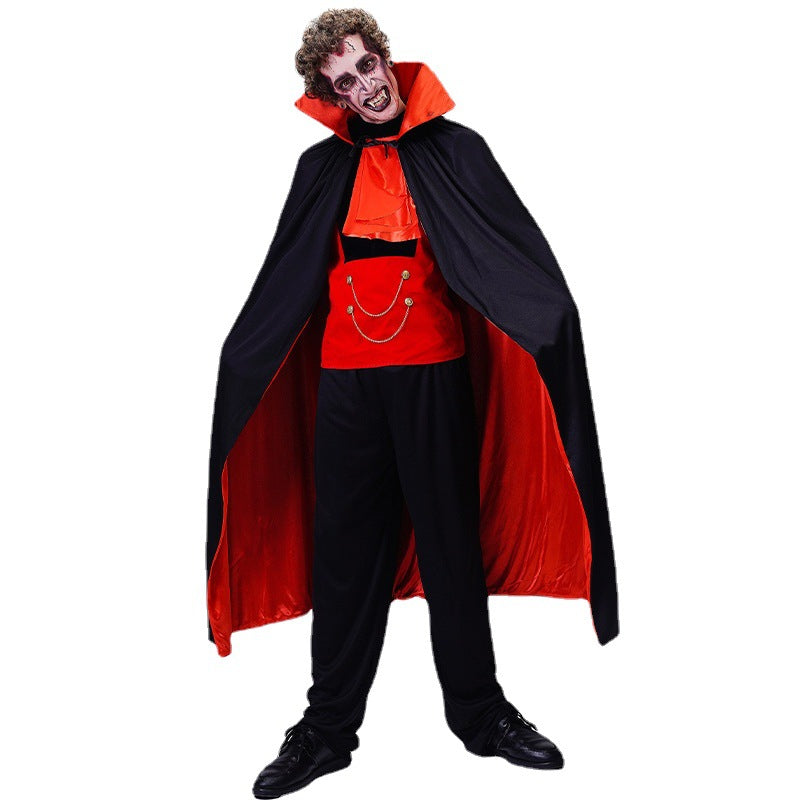 Halloween vampire costume for men scary bat cosplay stage outfit