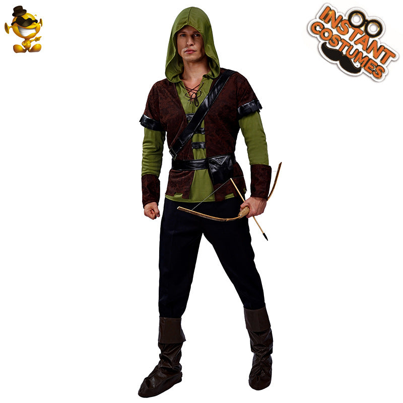 Halloween adult male archer costume medieval rogue stage party performance outfit