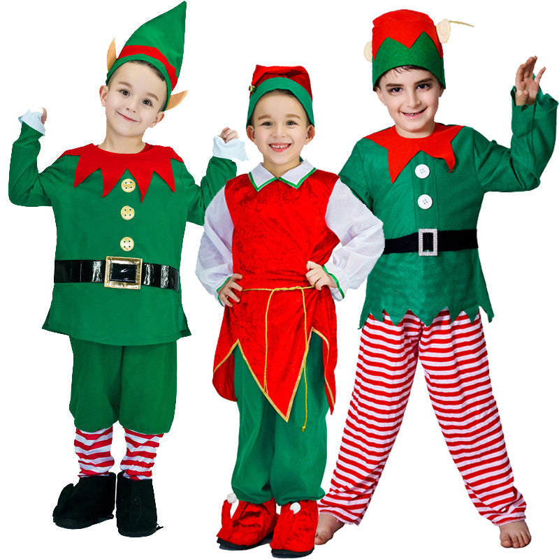 Ensemble de costumes de Noël pour enfants, tenue de Père Noël, fête de vacances pour enfants, performance, cosplay, habillage d'Halloween