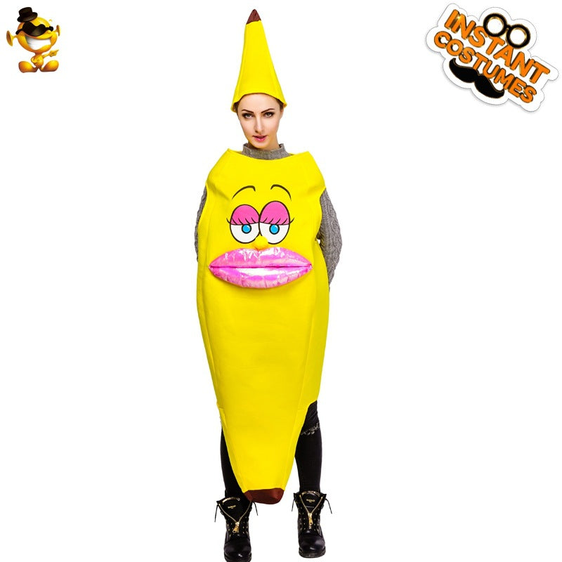 funny banana couple costume kissing banana mustache banana halloween party cosplay outfit