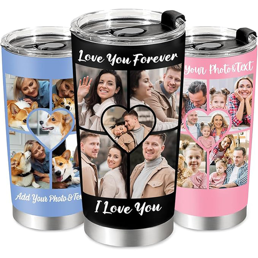 Personalized Photo and Name Coffee Tumbler Mug 20oz img 3