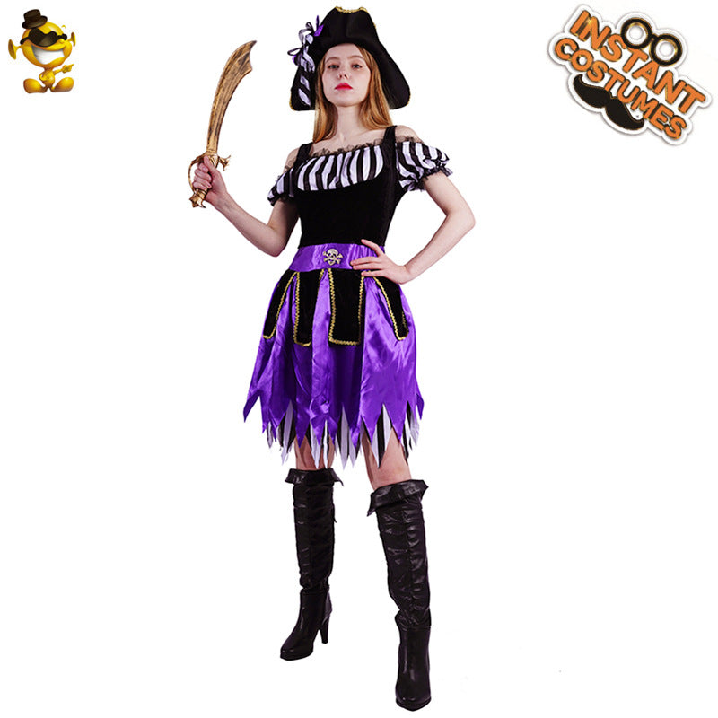 Halloween adult pirate costume for men and women couples cosplay stage performance