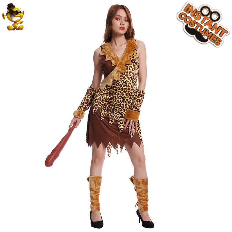 Women's Cavewoman Costume for Stage Performance, Role Play, Cosplay, and Party Outfit