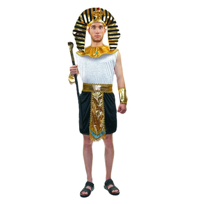Egyptian pharaoh costume for Halloween cosplay stage performance and masquerade party
