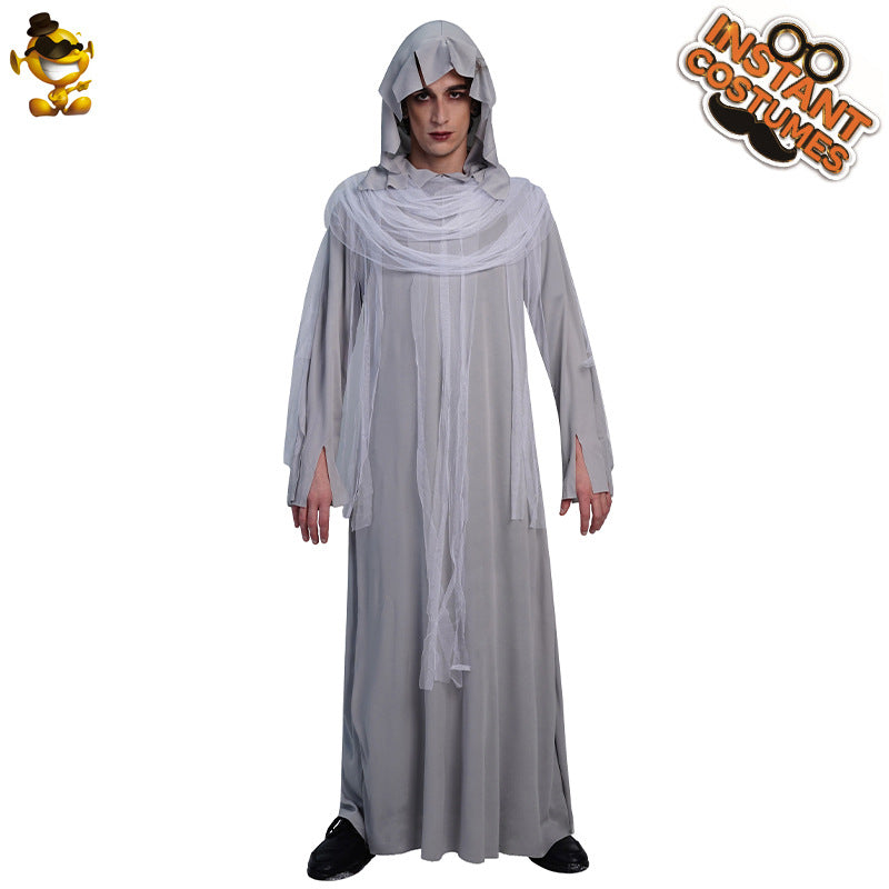 Disfraz de demonio parca para hombre adulto de Halloween, disfraz de fantasma, bata de cosplay para fiesta, actuación en el escenario