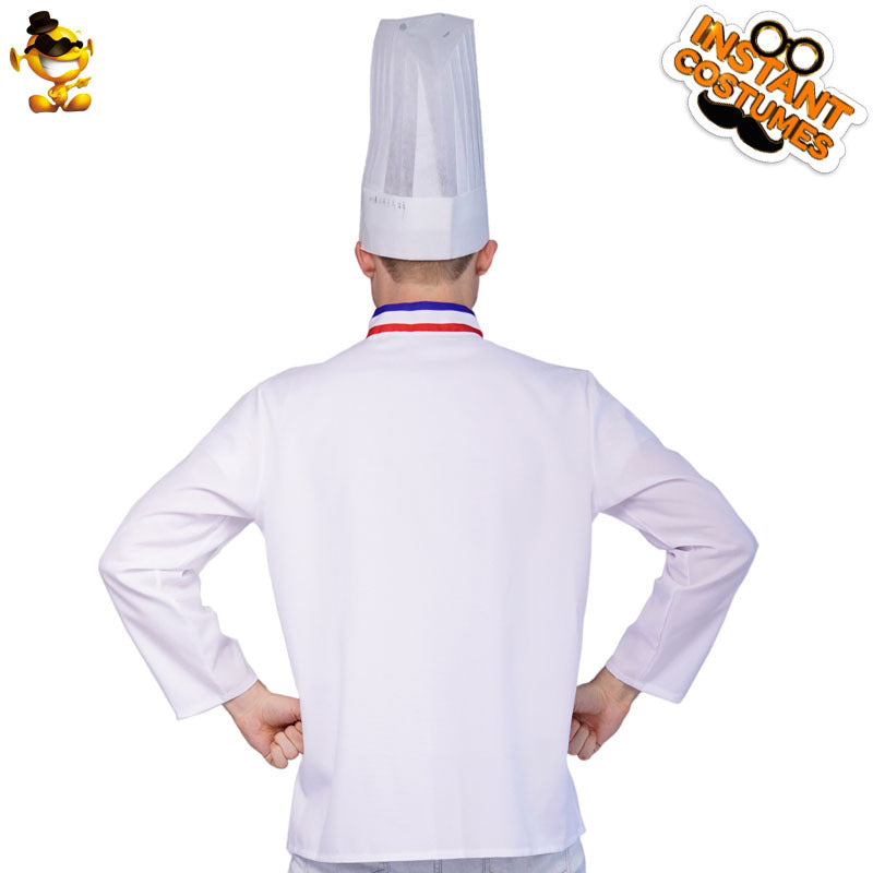 chef costume for men halloween cosplay role play cooking performance outfit