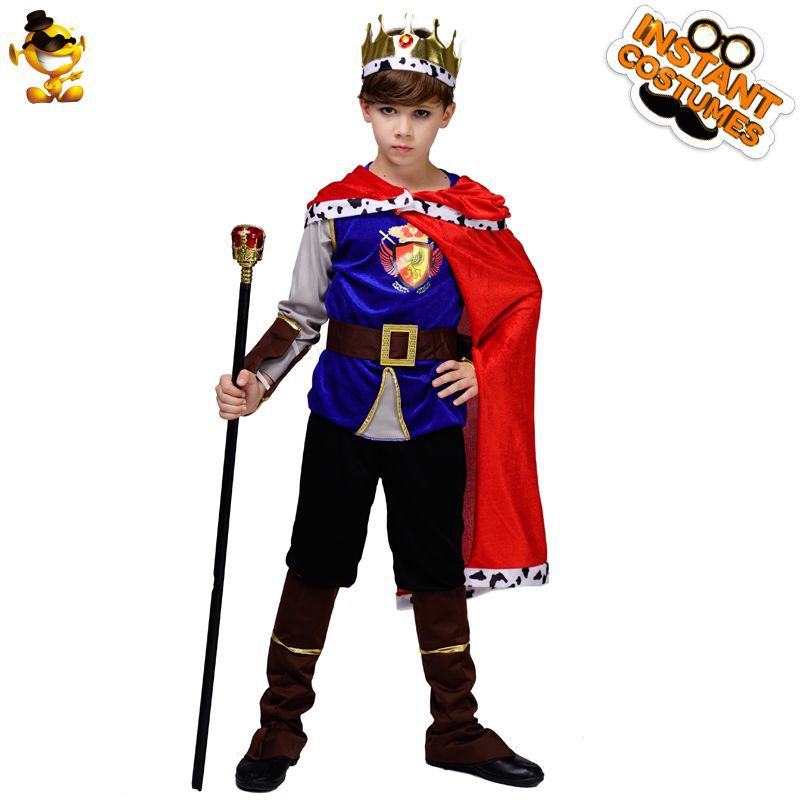 Disfraz de rey infantil para Halloween, cosplay, actuación en el escenario, juego de rol.