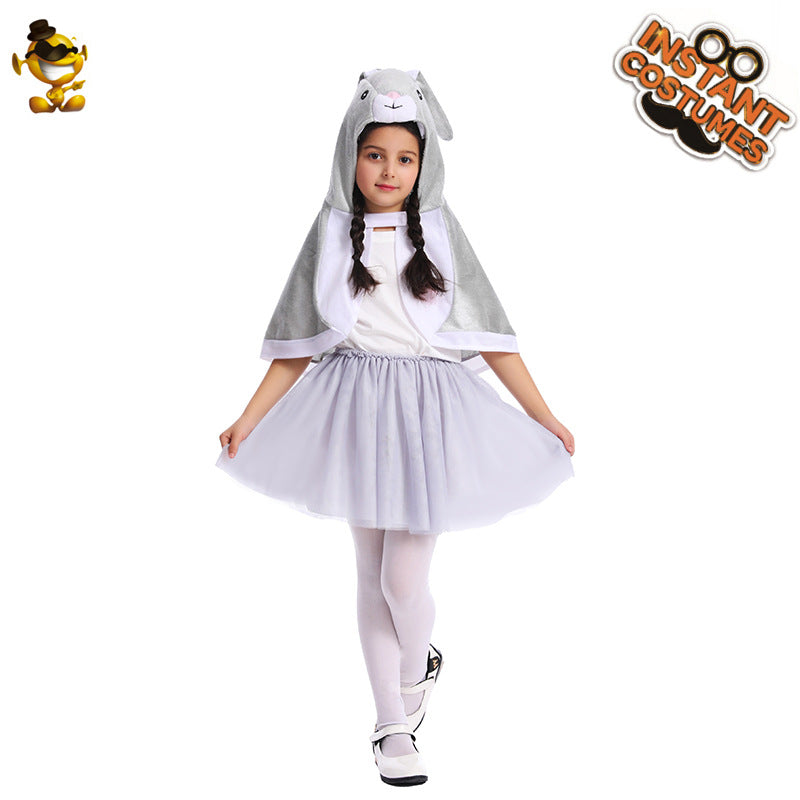 Capa de zorro, búho, conejo y ciervo para niños, disfraz de escenario para fiesta de Halloween